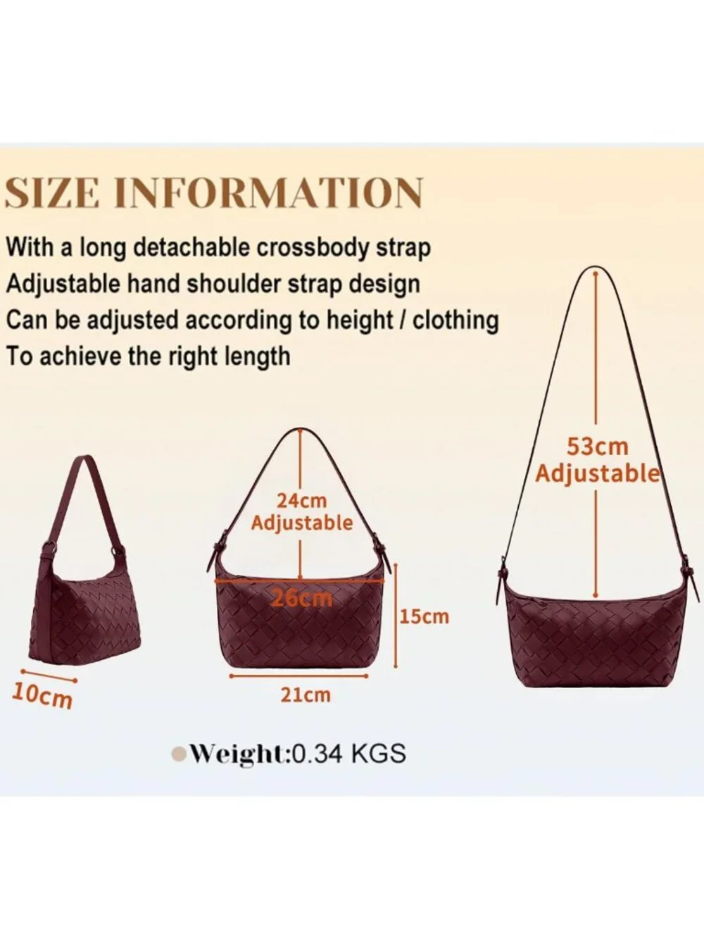 Stylish Woven Faux Leather Hobo Bag - Soft Shoulder Handbag for Work & Travel